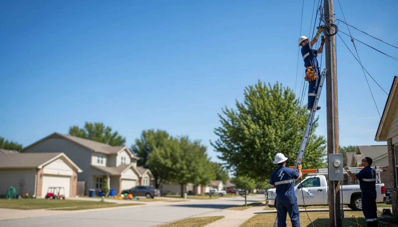 Residential electrician providing installation services in Milano, TX
